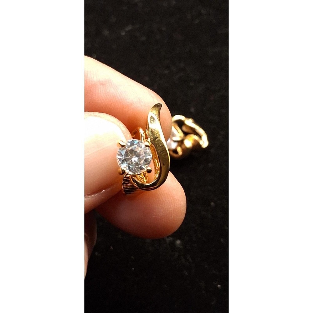 Round Cut Lab-Created Diamond Solitaire Stud Earrings 14k Yellow Gold Plated